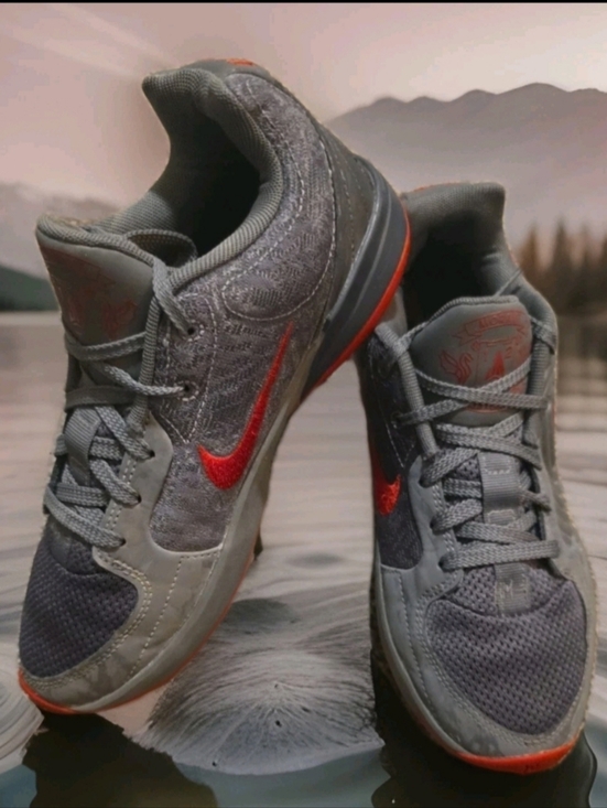 Nike Other - Pre-loved Nike Ja 2 "Iron Grey/Anthracite/Gym Red" Boys' Basketball Shoe Sz 6.